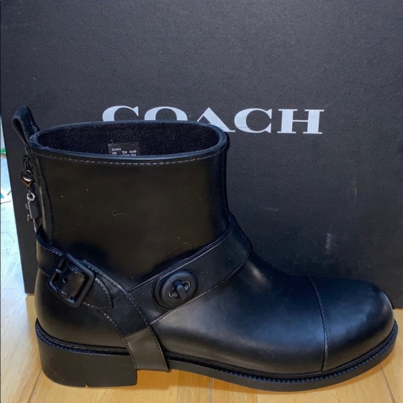 AUTH NIB COACH MOTO RAIN BOOTS US9 or US10 - Picture 2 of 12